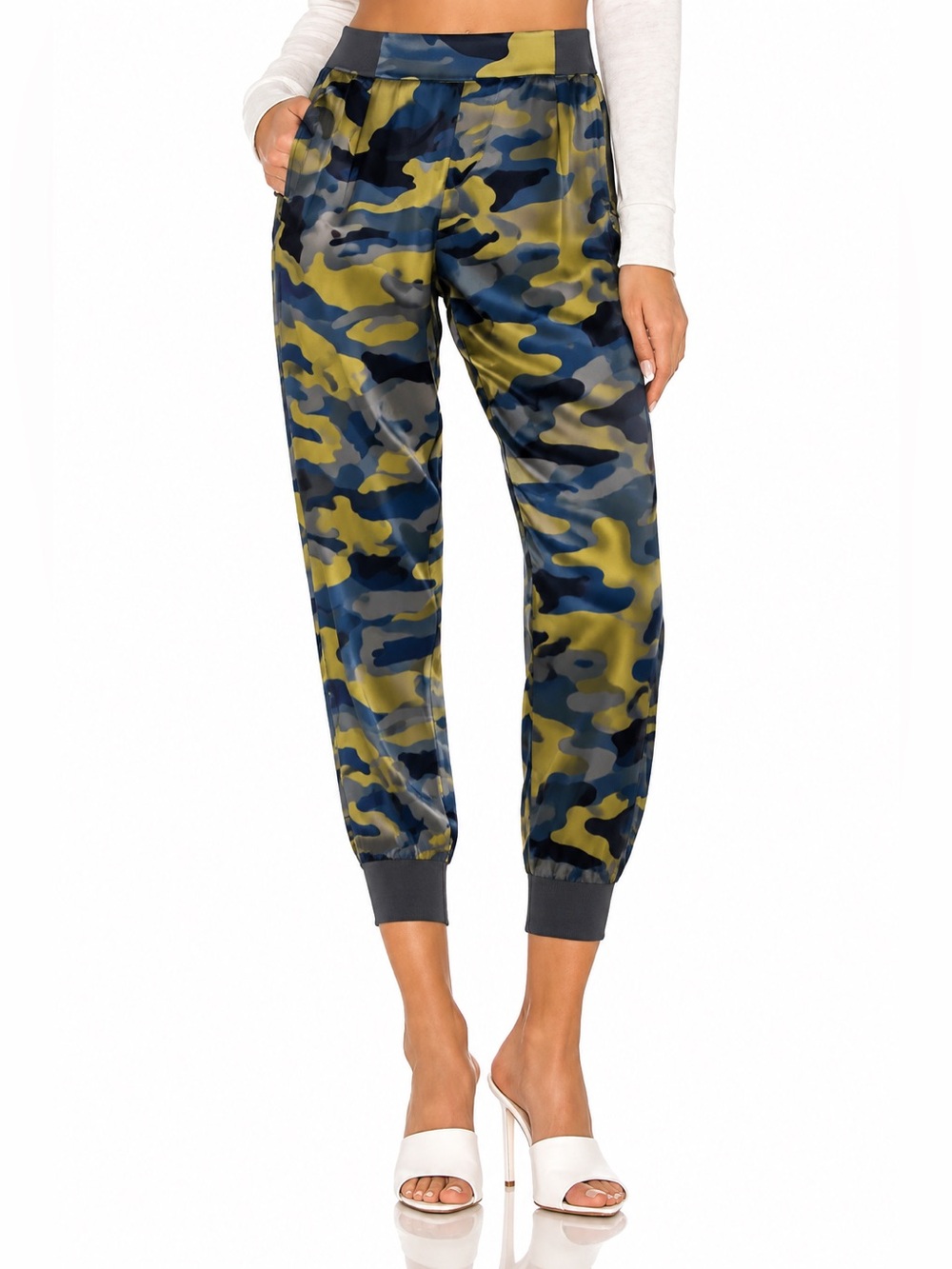 ATM Anthony Thomas Melillo Silk Camo Jogger Pants XS Jungle Camo